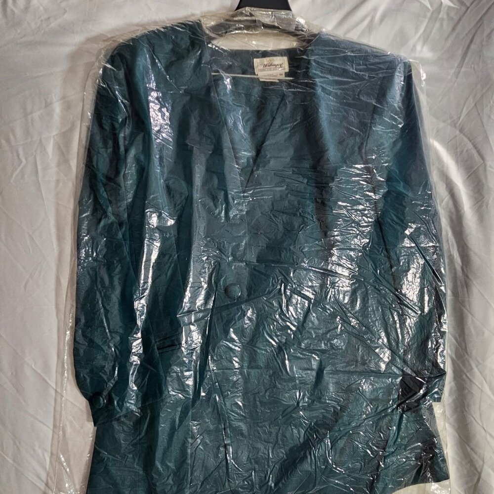 Vintage Women's Worthington 2 PC Skirt Suit. Fully-lined. Aqua. Size 18. - Picture 7 of 8